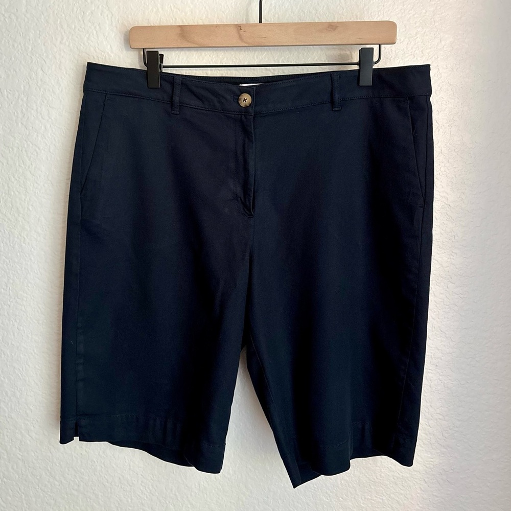 J.Jill 11” Deep Navy Bermuda Shorts
